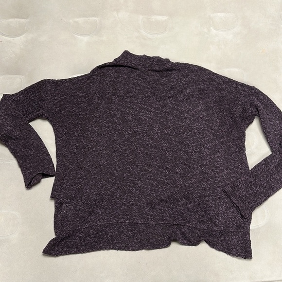 American Eagle Purple blend mock turtleneck sweater pullover, layered front, M - Picture 3 of 8